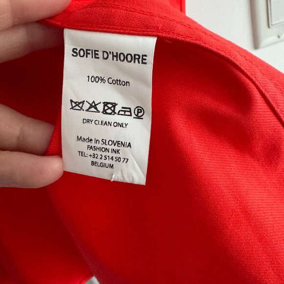 Sofie D'Hoore "Saudad" Cotton Skirt in Poppy Red, size 34. (fits size XS/S ish) - Picture 9 of 11